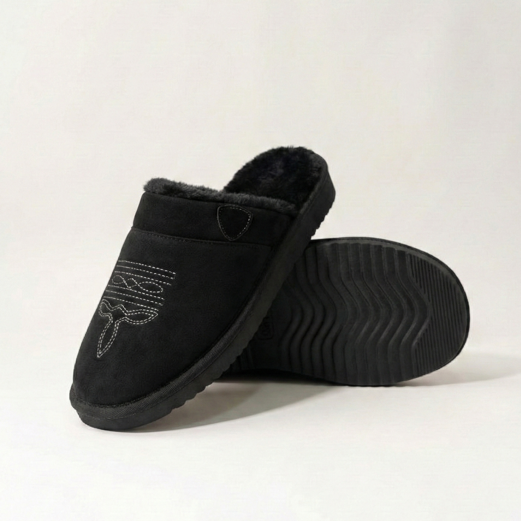 Clog Studios Men's Cowboy Slippers Leather Brown