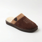 Clog Studios Men's Cowboy Slippers Leather Brown