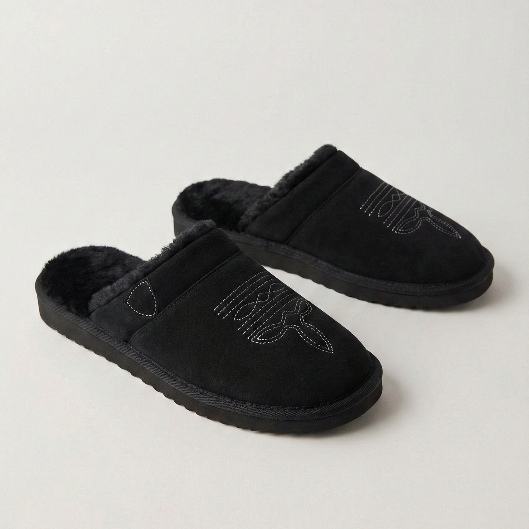 Clog Studios Men's Cowboy Slippers Leather Brown