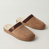 Clog Studios Men's Cowboy Slippers Leather Brown